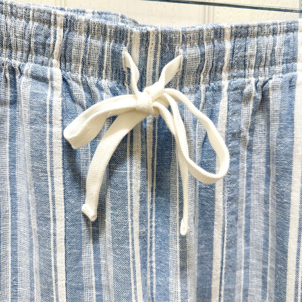 Roxy Women's Linen Blend Cargo Pant Size S Blue Cottagecore Coastal Boho Beach - Picture 6 of 15